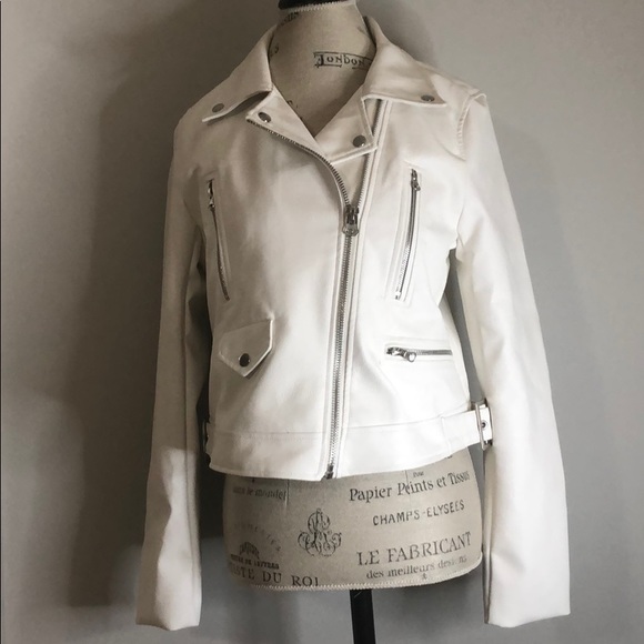 Love Tree Jackets & Blazers - Love Tree White Faux Leather Jacket
